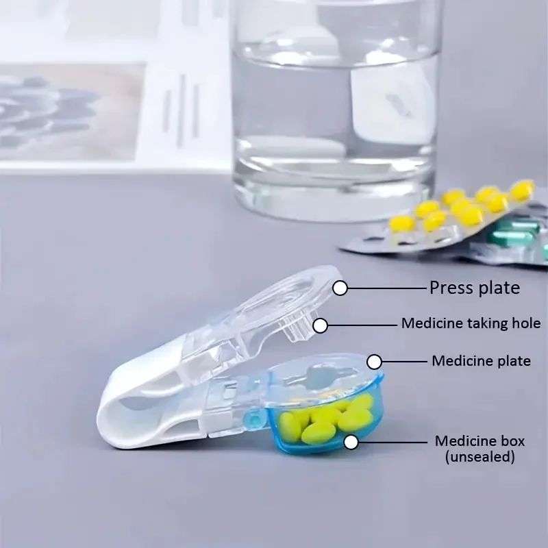 Portable Pill Organizer  Splitter  Compact Medication Dispenser For Travel  Daily Use 3