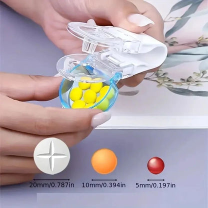 Portable Pill Organizer  Splitter  Compact Medication Dispenser For Travel  Daily Use 4