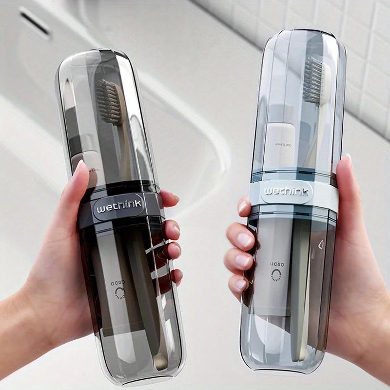 Portable Toothbrush Storage Box  Mouthwash Cup Travel Toiletry Set 1