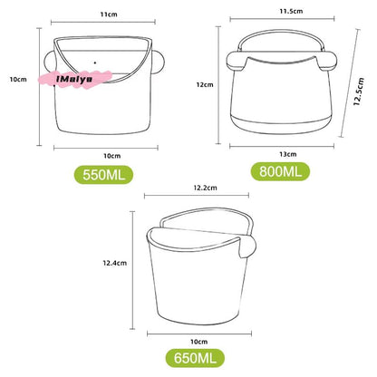 Stainless Steel Shock Absorbent Espresso Coffee Knock Box Dump Bin With Removable Knock Bar And Non 5