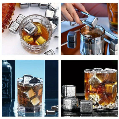 Stainless Steel Whiskey Stones  Reusable Ice Cubes For Whisky Beer  Wine 468 PCS 4