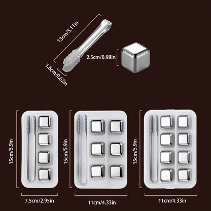 Stainless Steel Whiskey Stones  Reusable Ice Cubes For Whisky Beer  Wine 468 PCS 5