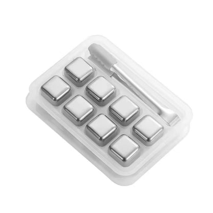 Stainless Steel Whiskey Stones  Reusable Ice Cubes For Whisky Beer  Wine 468 PCS 10