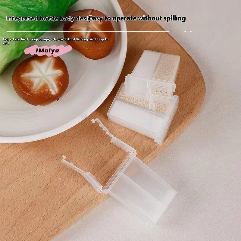 2 In 1 Multi Purpose Camping Seasoning Shaker With Lid  2 Compartment Salt Pepper Spice Jar For Out 2