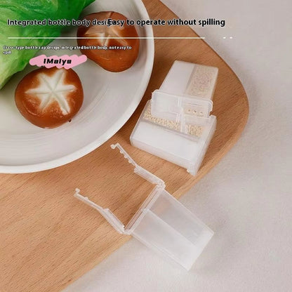 2 In 1 Multi Purpose Camping Seasoning Shaker With Lid  2 Compartment Salt Pepper Spice Jar For Out 2