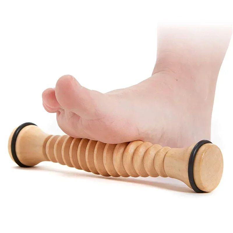 Wooden Foot Roller Massager – Acupressure Tool for Plantar Fasciitis & Foot Arch Pain