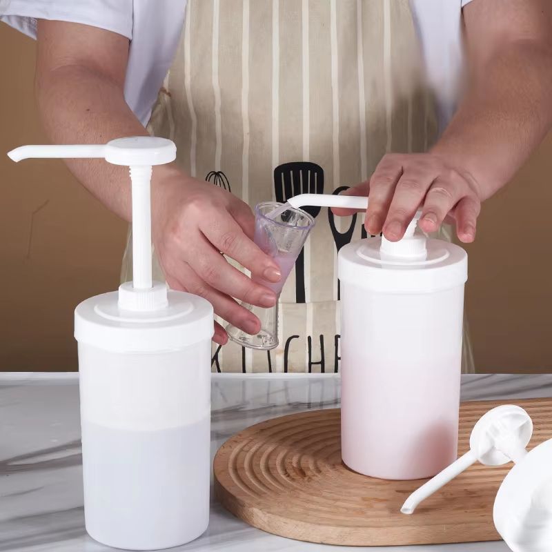 10/15/20/30CC Liquid Dispenser with Scale – Coffee Syrup Drip Bottle with Hydraulic Pump Nozzle for Kitchen Honey Sauce