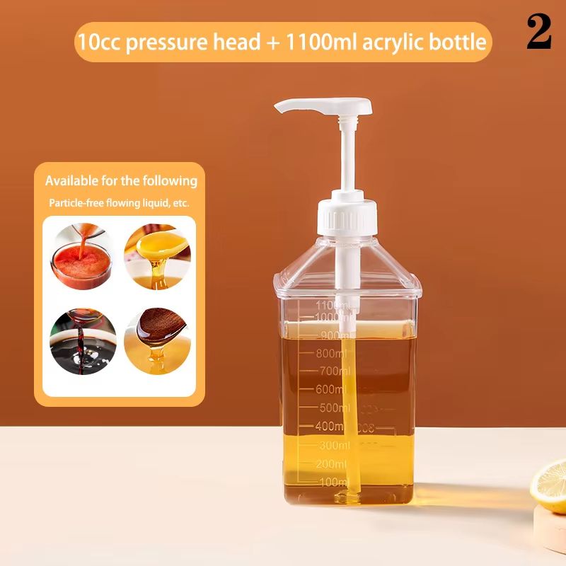10152030CC Liquid Dispenser With Scale  Coffee Syrup Drip Bottle With Hydraulic Pump Nozzle For Kit 11