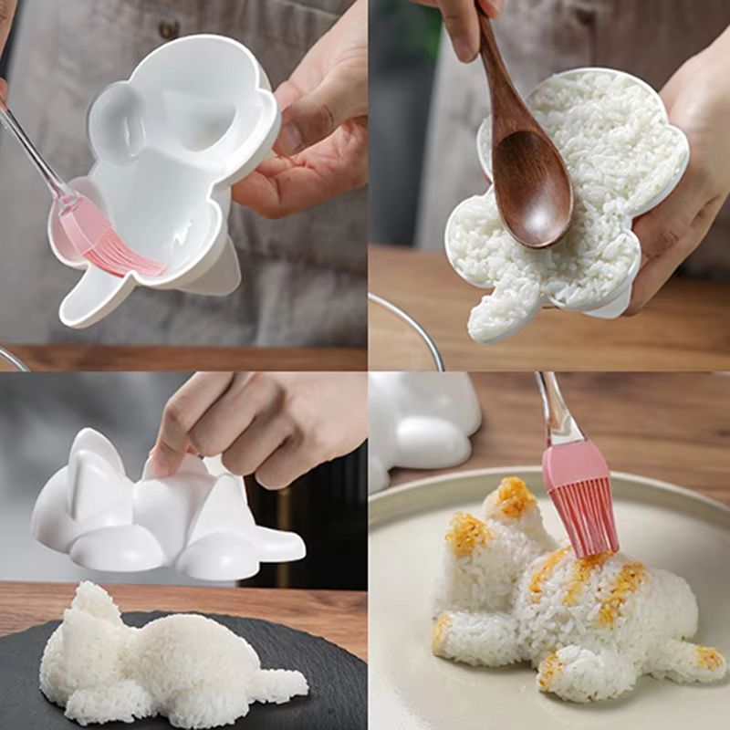 Cute Sushi Making Tools Set  Animal Shape Onigiri Molds For Rice Mashed Potato Or Pumpkin 2