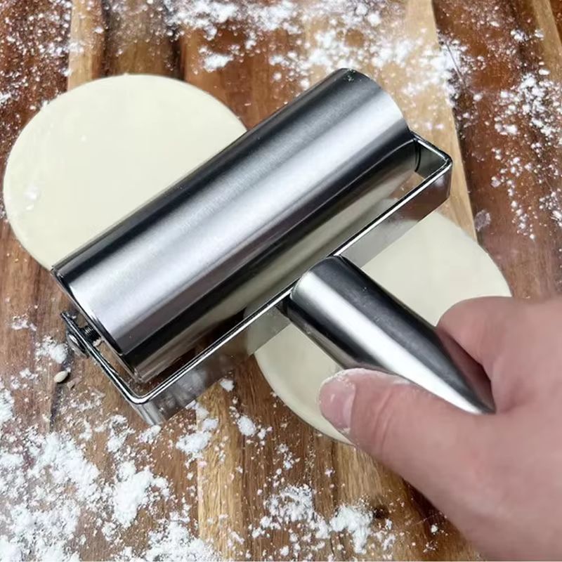 Stainless Steel Double Head Rolling Pin Non Stick Dough Roller for Pastry Pizza Noodles and Baking