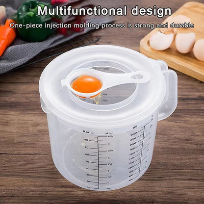 Large Capacity Baking Measuring Cup 25 L Mixing Cup With Lid  Transparent Plastic Kitchen Measuring 3