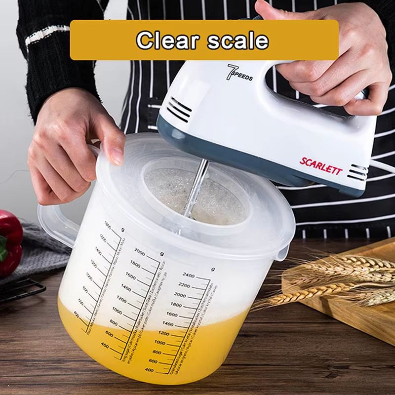Large Capacity Baking Measuring Cup 25 L Mixing Cup With Lid  Transparent Plastic Kitchen Measuring 7
