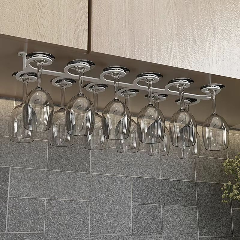 Metal Wine Glass Rack 4812 Cup Stemware Hanging Holder For Cabinets Bars Kitchens 4