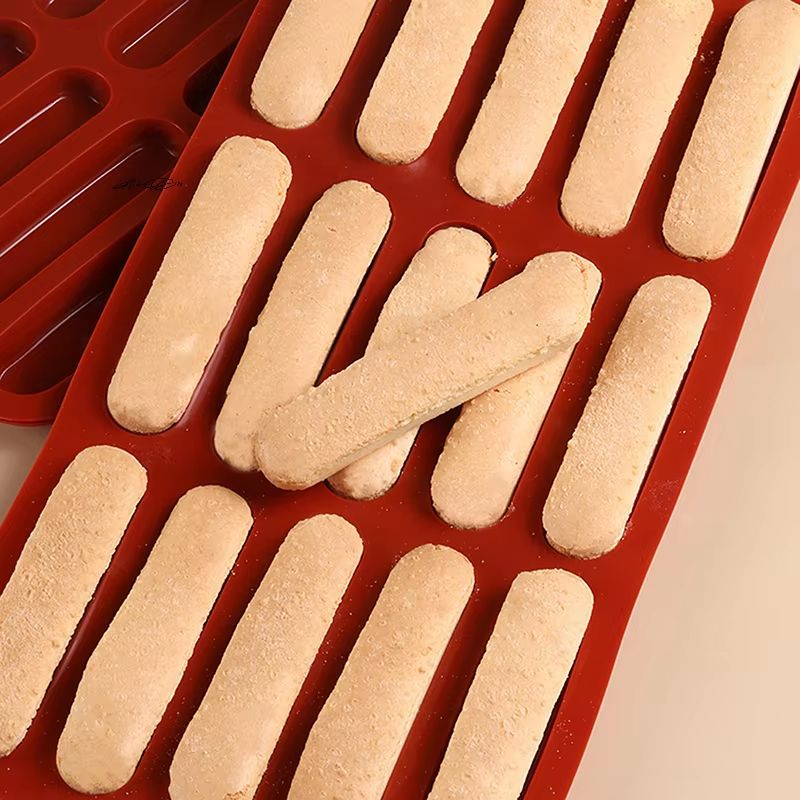 Commercial Silicone Tiramisu Finger Cookies Mold  15 Cavity Nonstick Baking Mold For Desserts And C 1