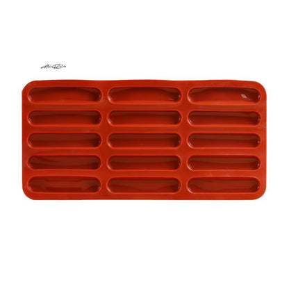 Commercial Silicone Tiramisu Finger Cookies Mold  15 Cavity Nonstick Baking Mold For Desserts And C 4