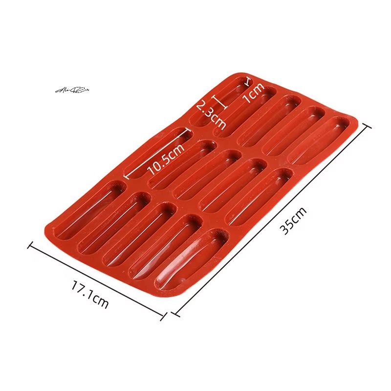 Commercial Silicone Tiramisu Finger Cookies Mold  15 Cavity Nonstick Baking Mold For Desserts And C 5