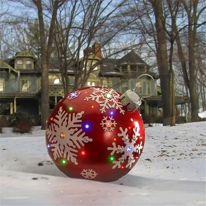 Outdoor Christmas Inflatable Decor Ball  60cm Giant PVC Ornament For Holiday Decor 2