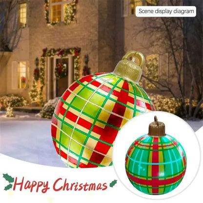 Outdoor Christmas Inflatable Decor Ball  60cm Giant PVC Ornament For Holiday Decor 3