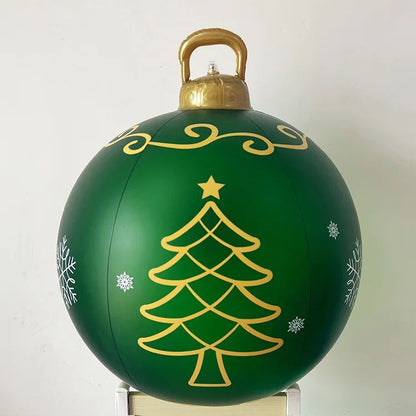 Outdoor Christmas Inflatable Decor Ball  60cm Giant PVC Ornament For Holiday Decor 23