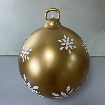 Outdoor Christmas Inflatable Decor Ball  60cm Giant PVC Ornament For Holiday Decor 24