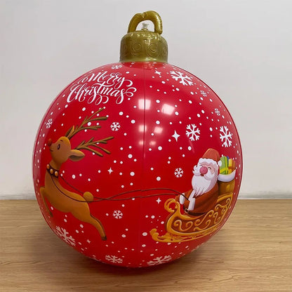 Outdoor Christmas Inflatable Decor Ball  60cm Giant PVC Ornament For Holiday Decor 26