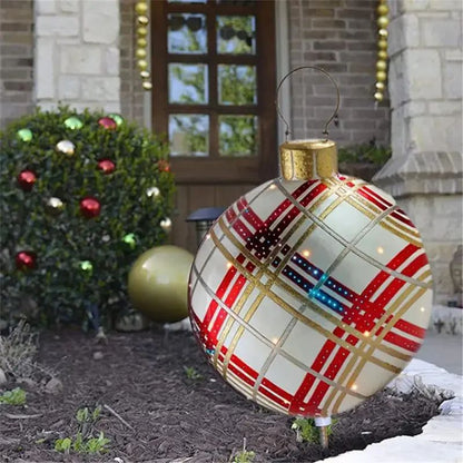 Outdoor Christmas Inflatable Decor Ball  60cm Giant PVC Ornament For Holiday Decor 12