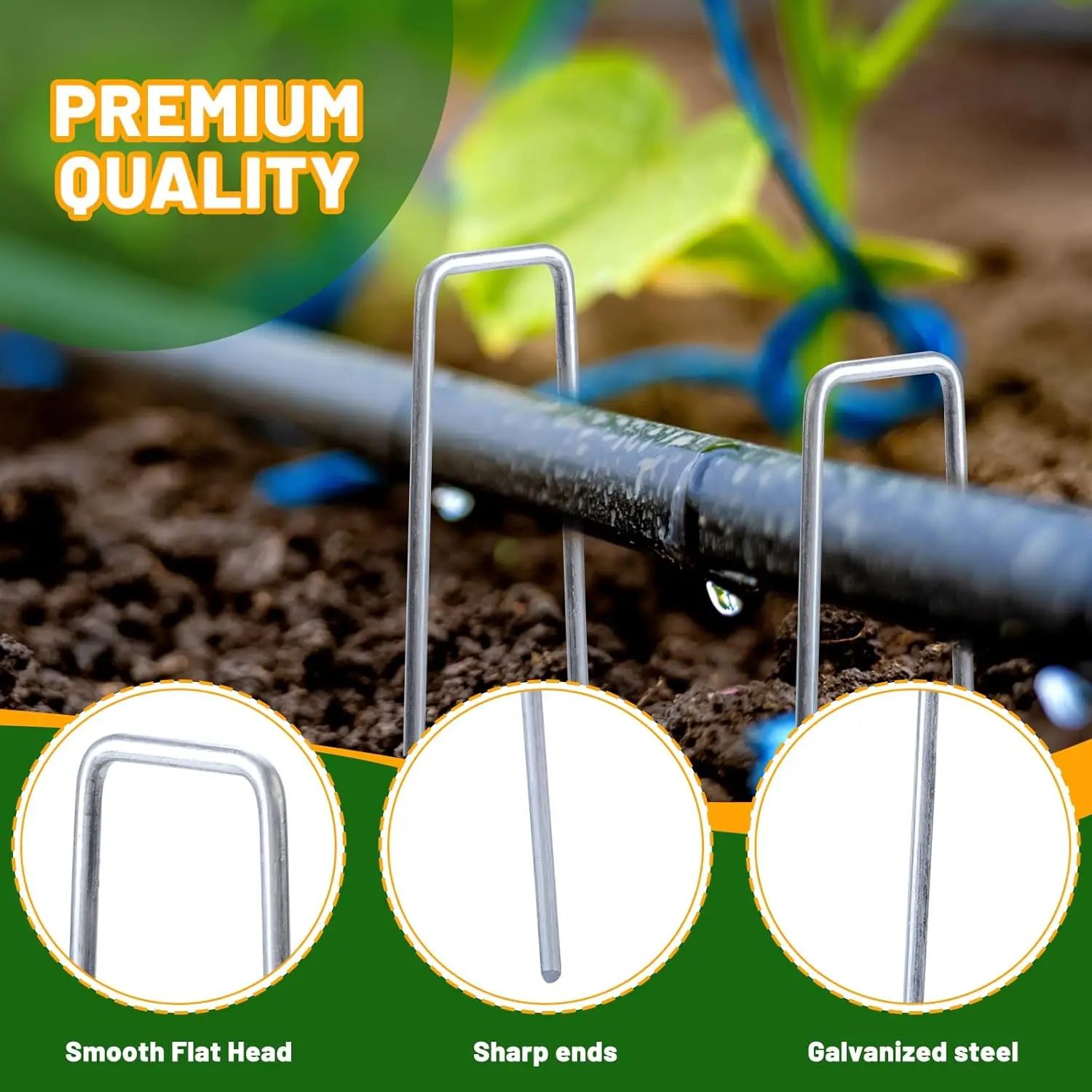 UType Galvanized Turf Staples  Landscape Sod Pins For Securing Artificial Grass  Garden Fencing 1