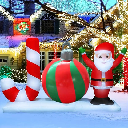 40cm Inflatable Christmas Ball – PVC Blow-Up Ornament for Outdoor & Indoor Decor