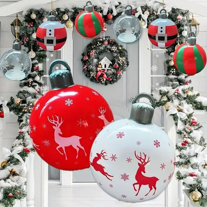 40cm Inflatable Christmas Ball  PVC BlowUp Ornament For Outdoor  Indoor Decor 2