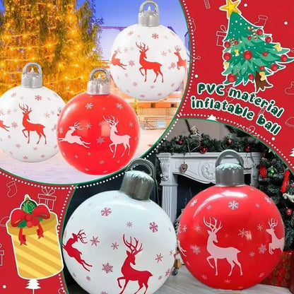 40cm Inflatable Christmas Ball  PVC BlowUp Ornament For Outdoor  Indoor Decor 3