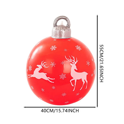 40cm Inflatable Christmas Ball  PVC BlowUp Ornament For Outdoor  Indoor Decor 4