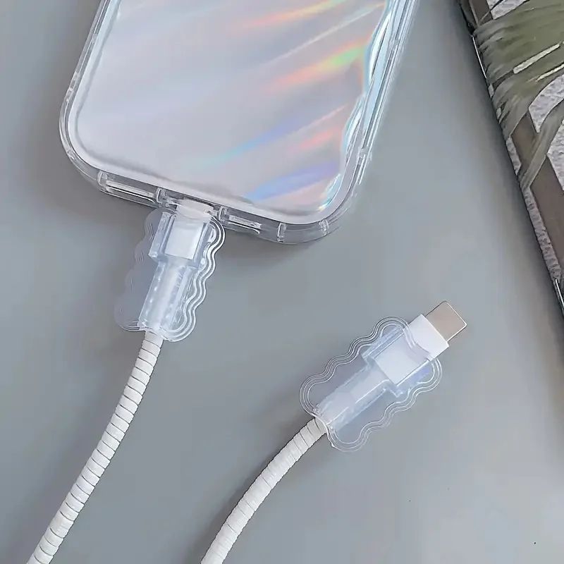 ClearGuard 10Pack Cable Protection Sleeves  Durable AntiBreak Charging Cord Protectors For Apple  A 2