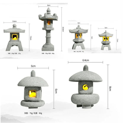 Pagoda Lantern Garden Statue  Zen Landscape Decor For Yard Bonsai  Aquariums 5