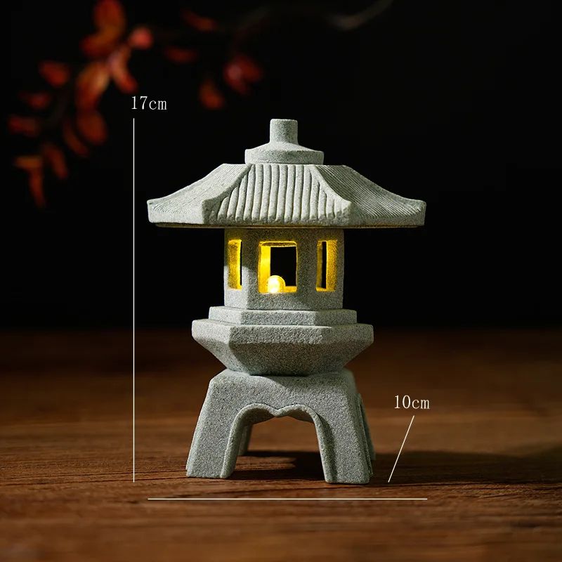 Pagoda Lantern Garden Statue  Zen Landscape Decor For Yard Bonsai  Aquariums 11