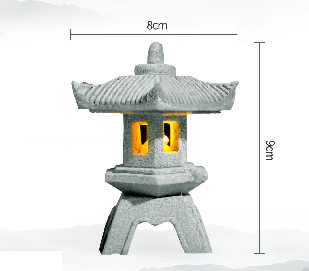 Pagoda Lantern Garden Statue  Zen Landscape Decor For Yard Bonsai  Aquariums 10