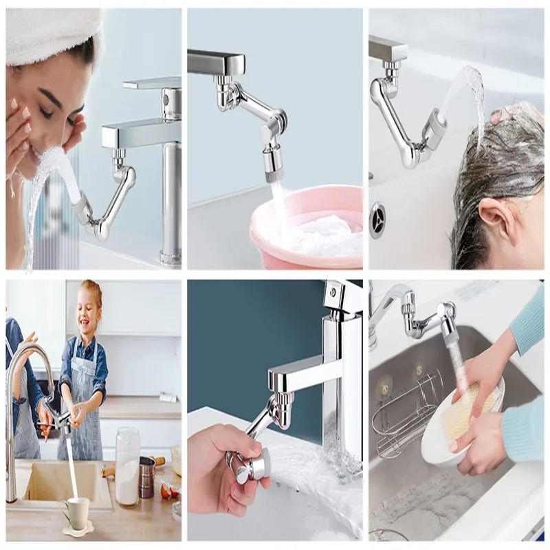 1080 Rotating Kitchen  Bathroom Faucet Sprayer Head  Universal 2224 Mm Aerator Nozzle 5