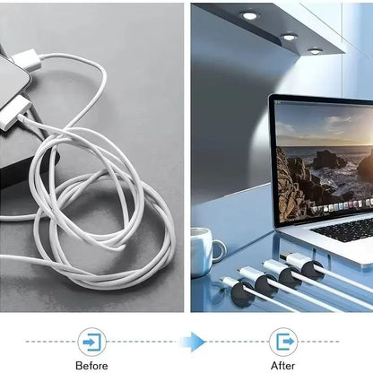 Mini Cable Winder Organizer Set USB Cable Clips Desk Wire Holder 1