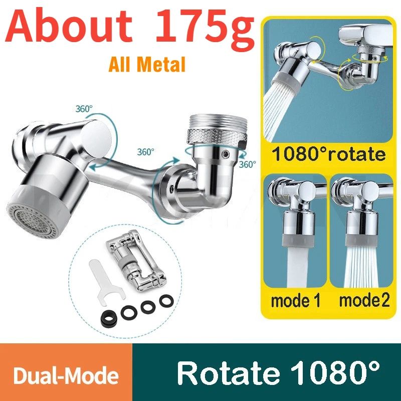 1080 Rotating Kitchen  Bathroom Faucet Sprayer Head  Universal 2224 Mm Aerator Nozzle 7