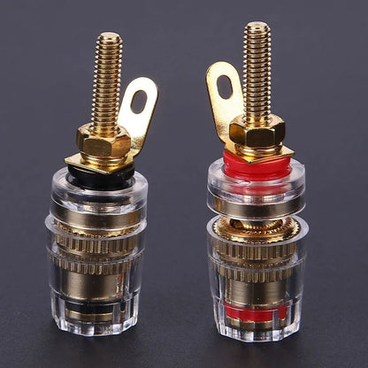 4mm Brass Speaker Binding Post Terminals for Banana Plugs 2 Piece Set