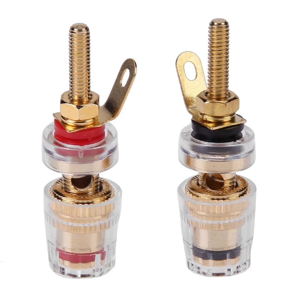 4mm Brass Speaker Binding Post Terminals For Banana Plugs 2 Piece Set 2