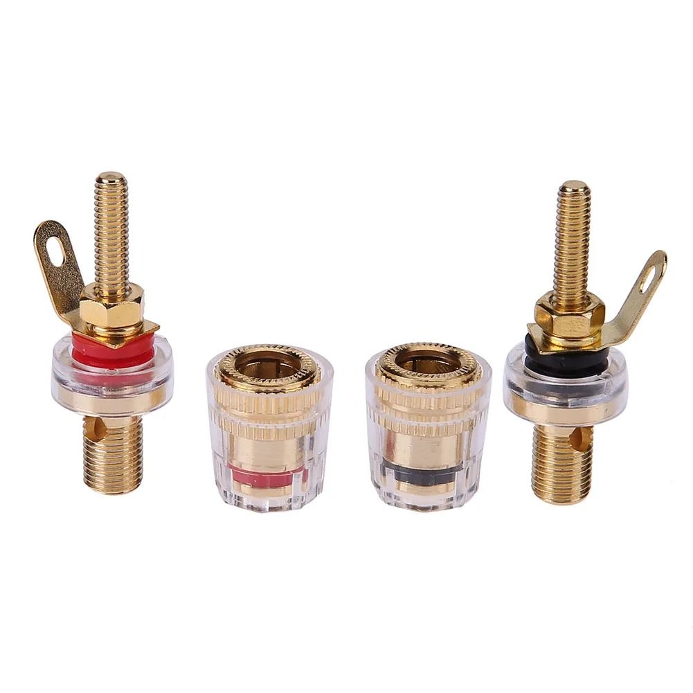 4mm Brass Speaker Binding Post Terminals For Banana Plugs 2 Piece Set 4