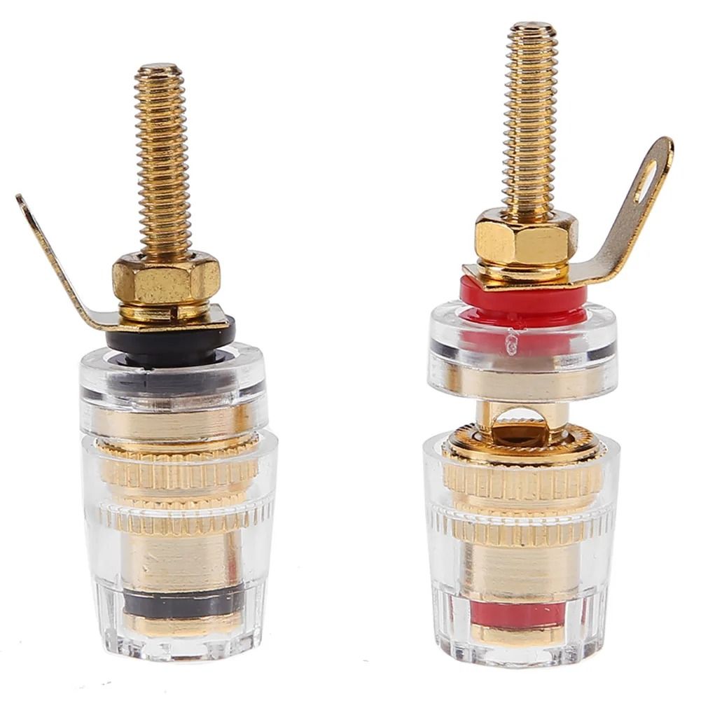 4mm Brass Speaker Binding Post Terminals For Banana Plugs 2 Piece Set 5