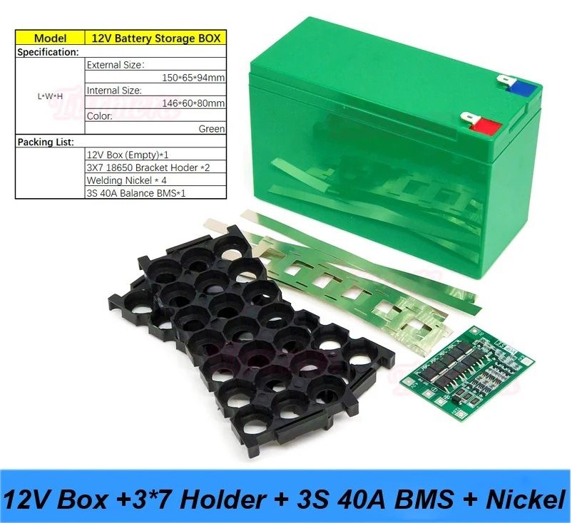 Battery Storage Box 12V 7Ah To 20Ah With 3S BMS For Lead Acid Replacement 7