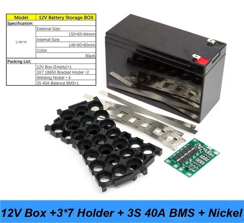 Battery Storage Box 12V 7Ah To 20Ah With 3S BMS For Lead Acid Replacement 5