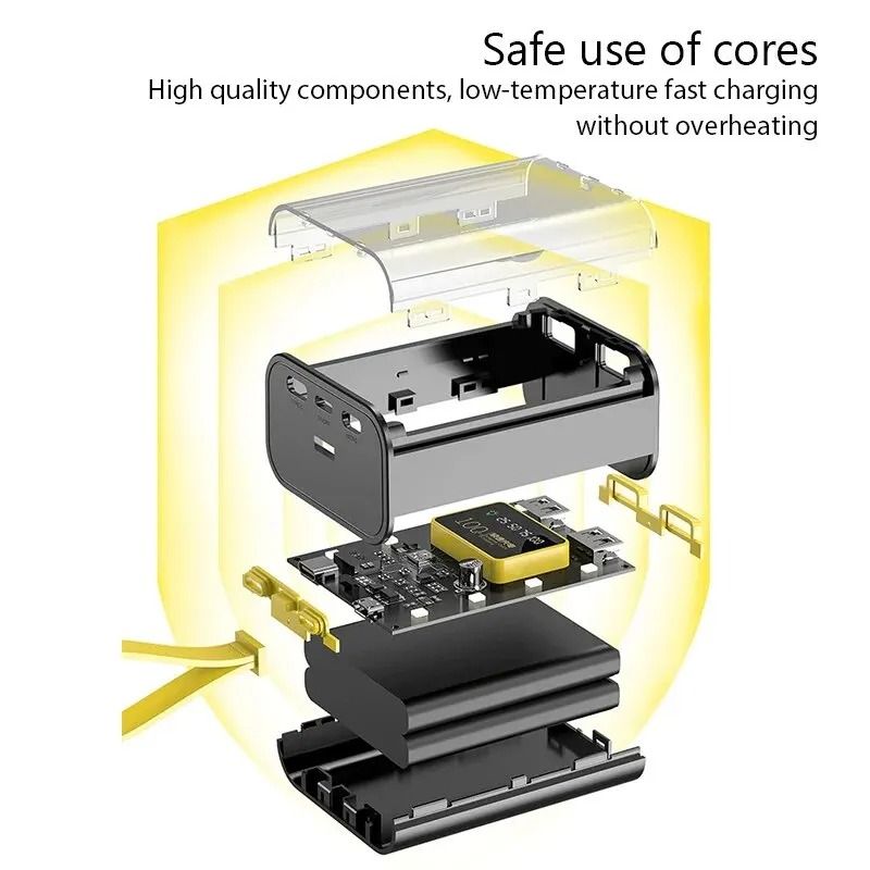 18650 Power Bank Case With Dual USB Output And Night Light DIY Battery Storage Box 2