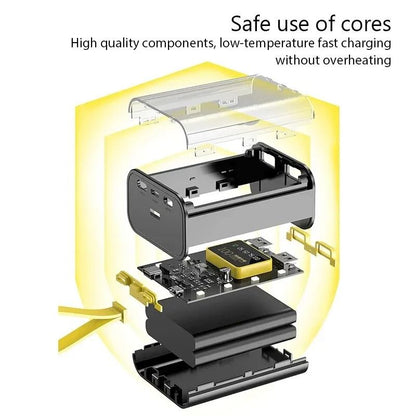 18650 Power Bank Case With Dual USB Output And Night Light DIY Battery Storage Box 2