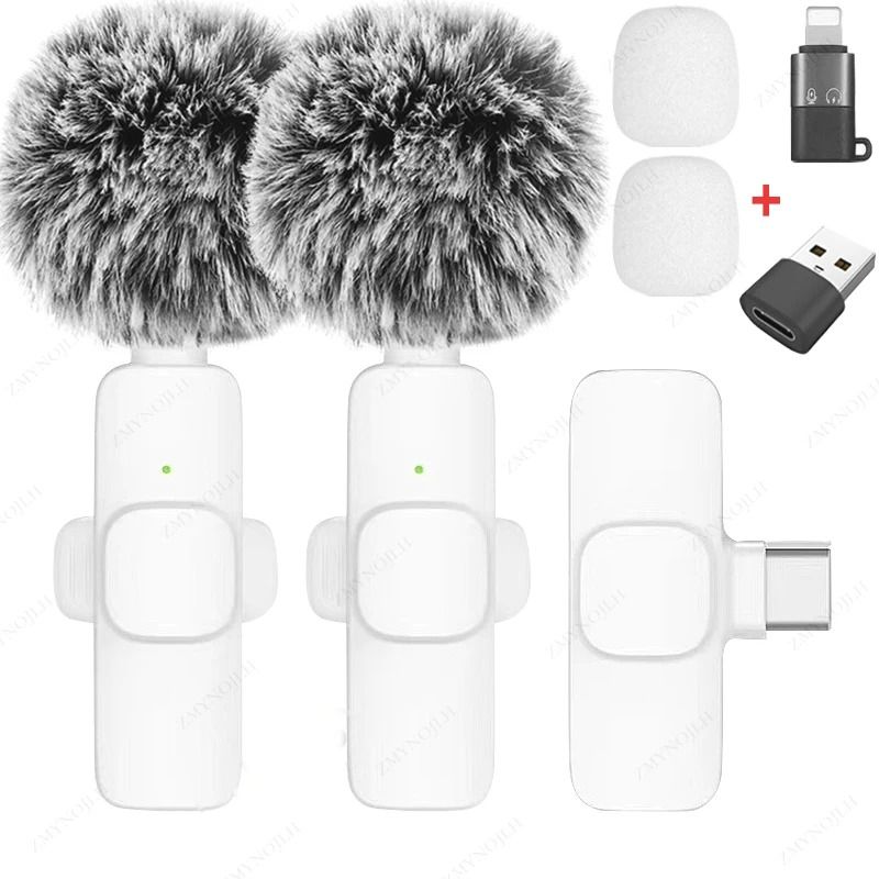 Wireless Lavalier Microphone Portable Mini Audio Recording Mic For Phone And Camera 1