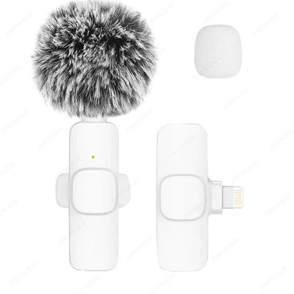 Wireless Lavalier Microphone Portable Mini Audio Recording Mic For Phone And Camera 8