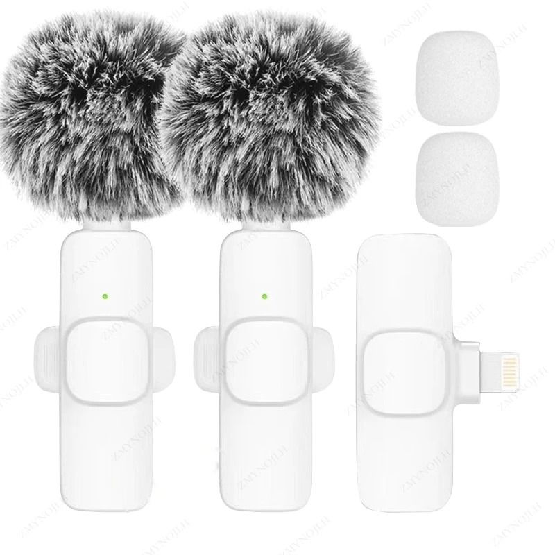 Wireless Lavalier Microphone Portable Mini Audio Recording Mic For Phone And Camera 10