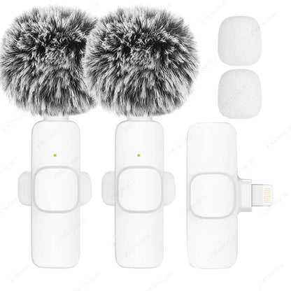 Wireless Lavalier Microphone Portable Mini Audio Recording Mic For Phone And Camera 10